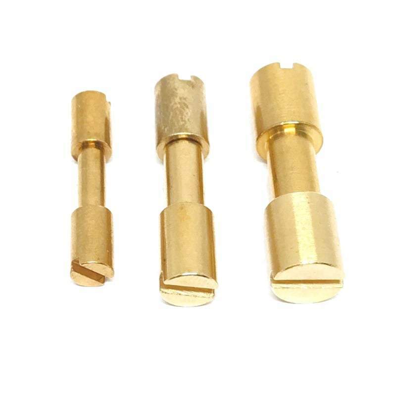 Corby Bolts- BRASS – Rivets / Knife Handle Fasteners- 3/16″, 1/4″, 5/16″