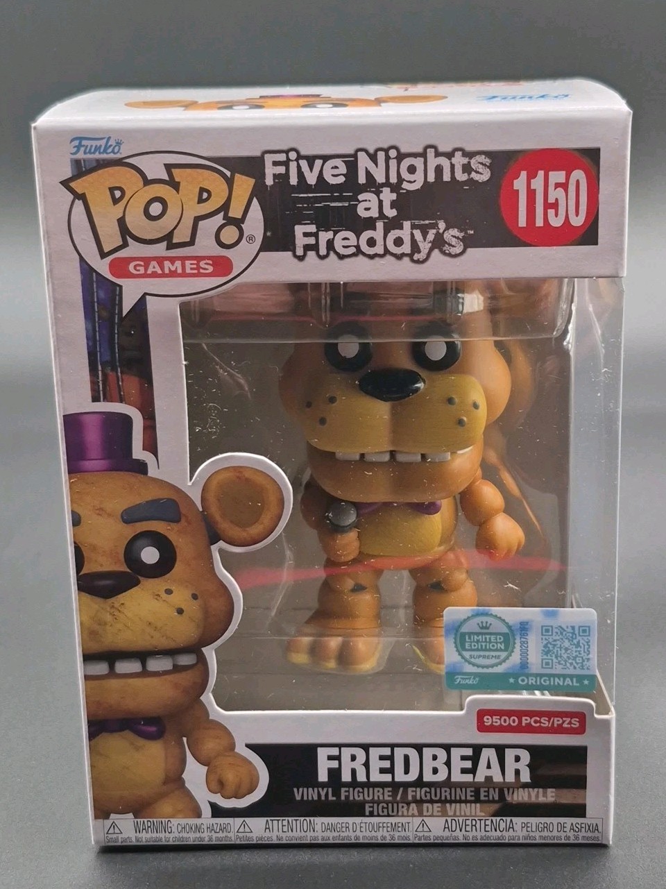 FNAF Fredbear Funko Pop #1150 Entertainment Earth Exclusive LE 9500