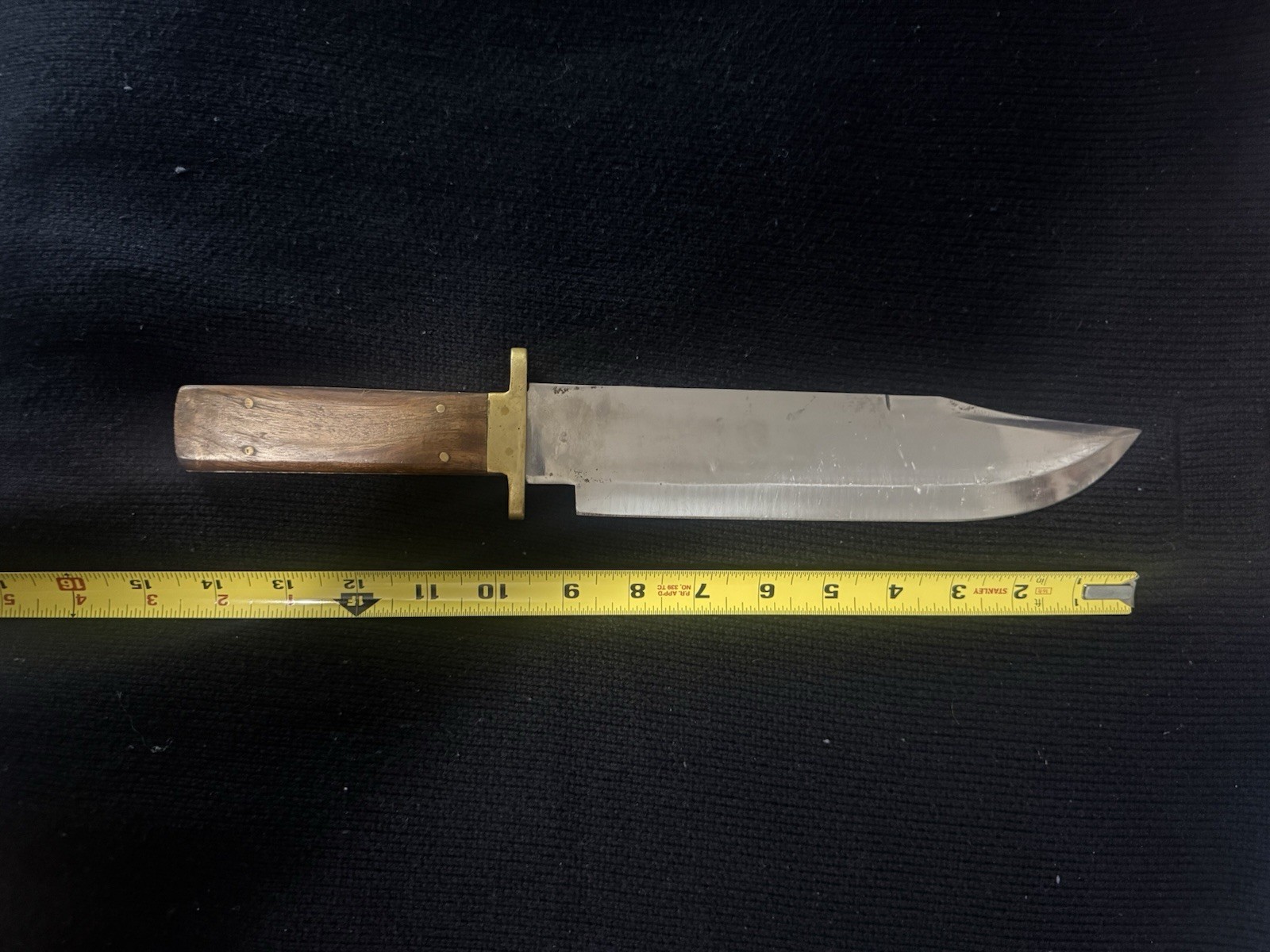 Handmade Bowie Knife Stainless Steel Clip Point Wood Handle Full Tang Over 5in