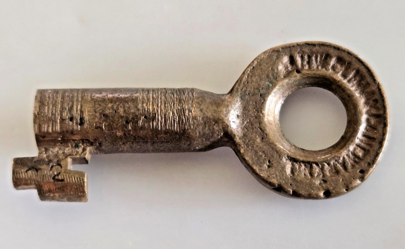 Vintage Brass Hollow Barrel Key