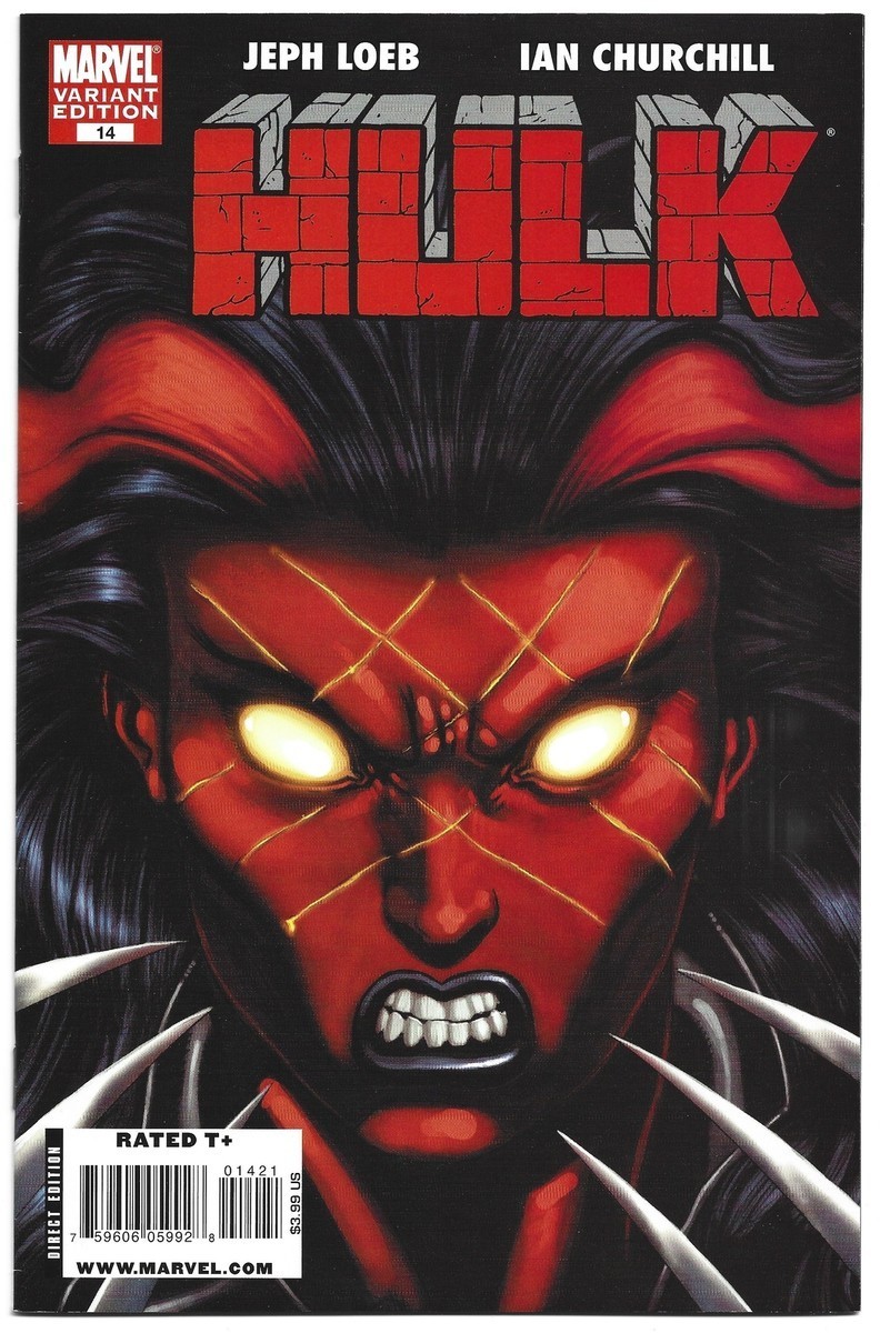 Marvel Hulk #14 1st Cover Appearance Red She-Hulk McGuinness 1:10 Variant M/NM