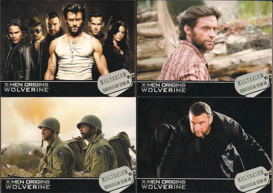 X-MEN WOLVERINE ORIGINS MOVIE 2009 COMPLETE 72 CARD BASE SET+ WRAP HUGH JACKMAN