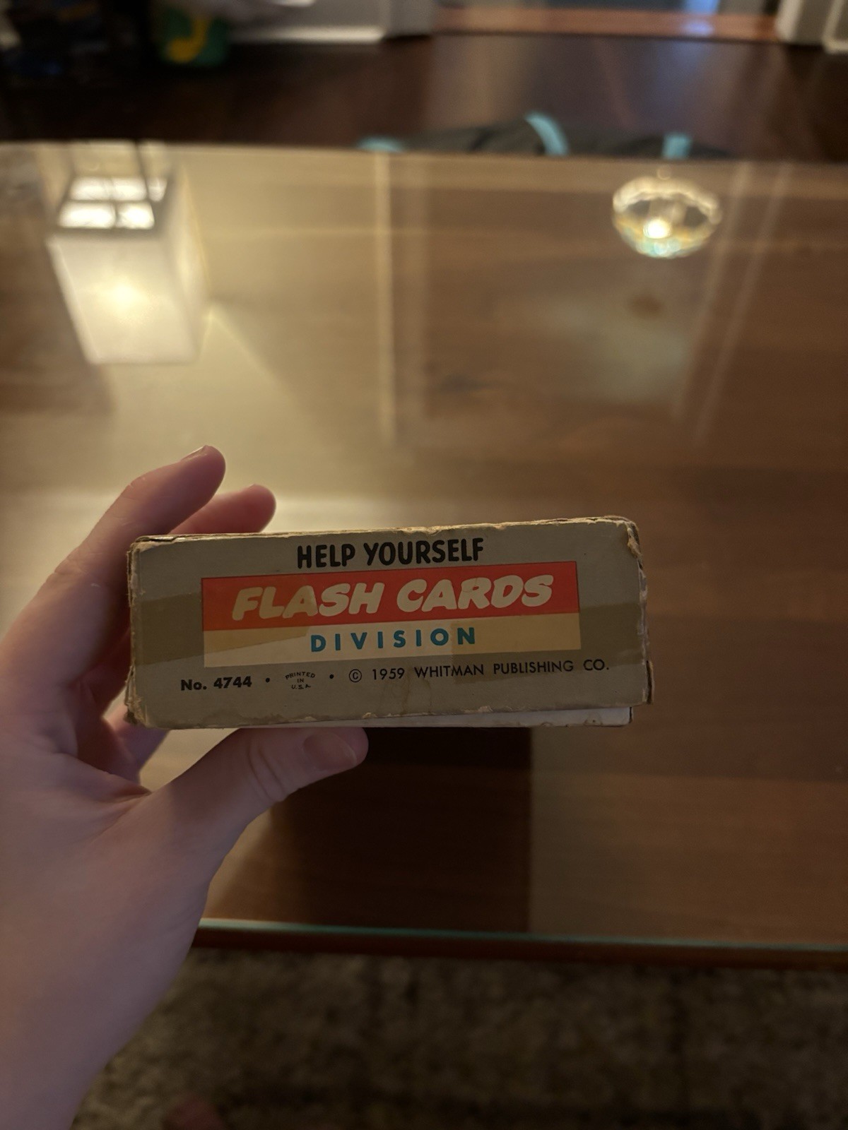 Vintage 1958 Division Flash Cards