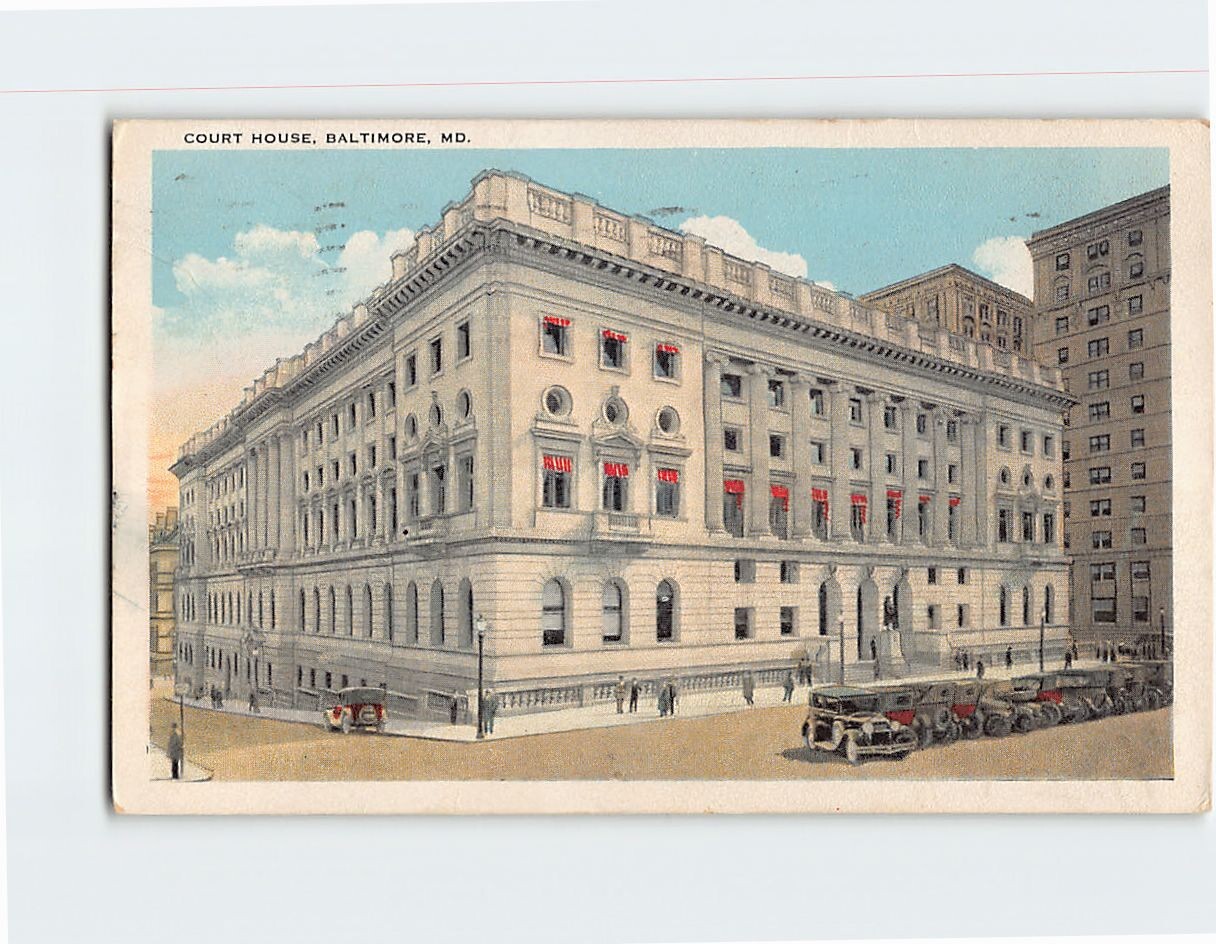 Postcard Court House Baltimore Maryland USA
