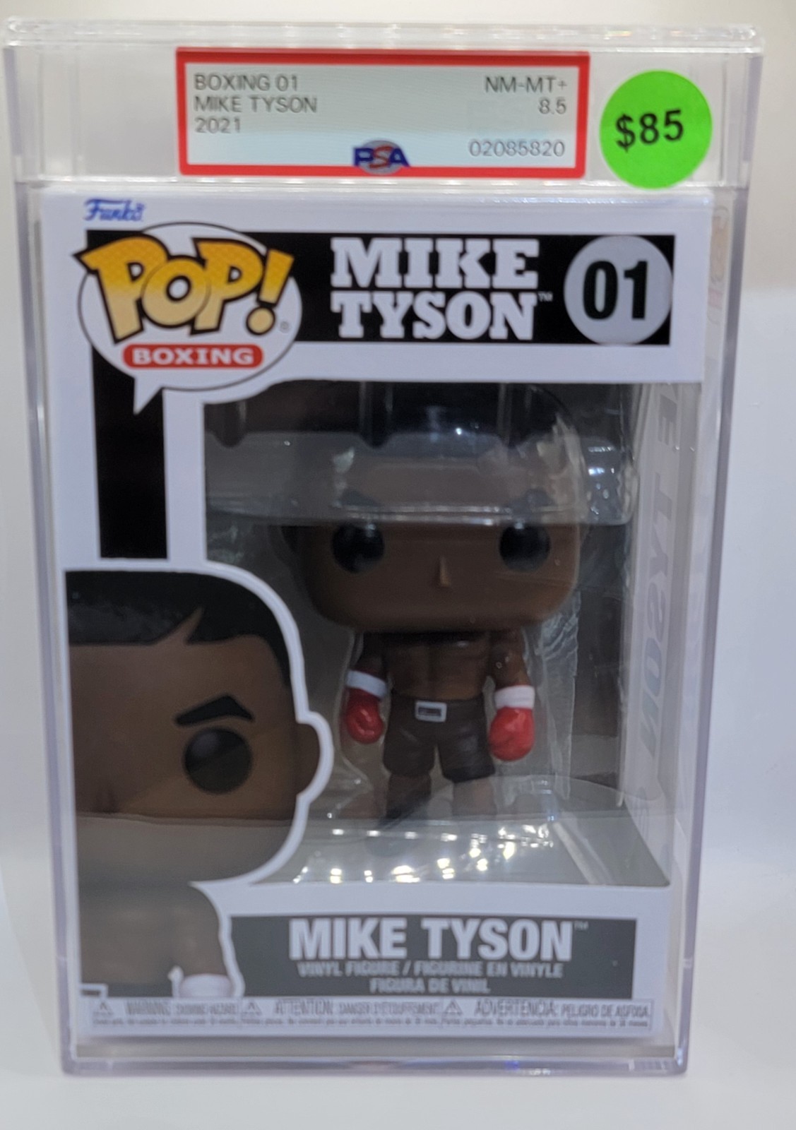 Funko Pop! Vinyl: Mike Tyson #01 PSA GRADED 8.5 NM-MT+ Boxing Legends Vaulted