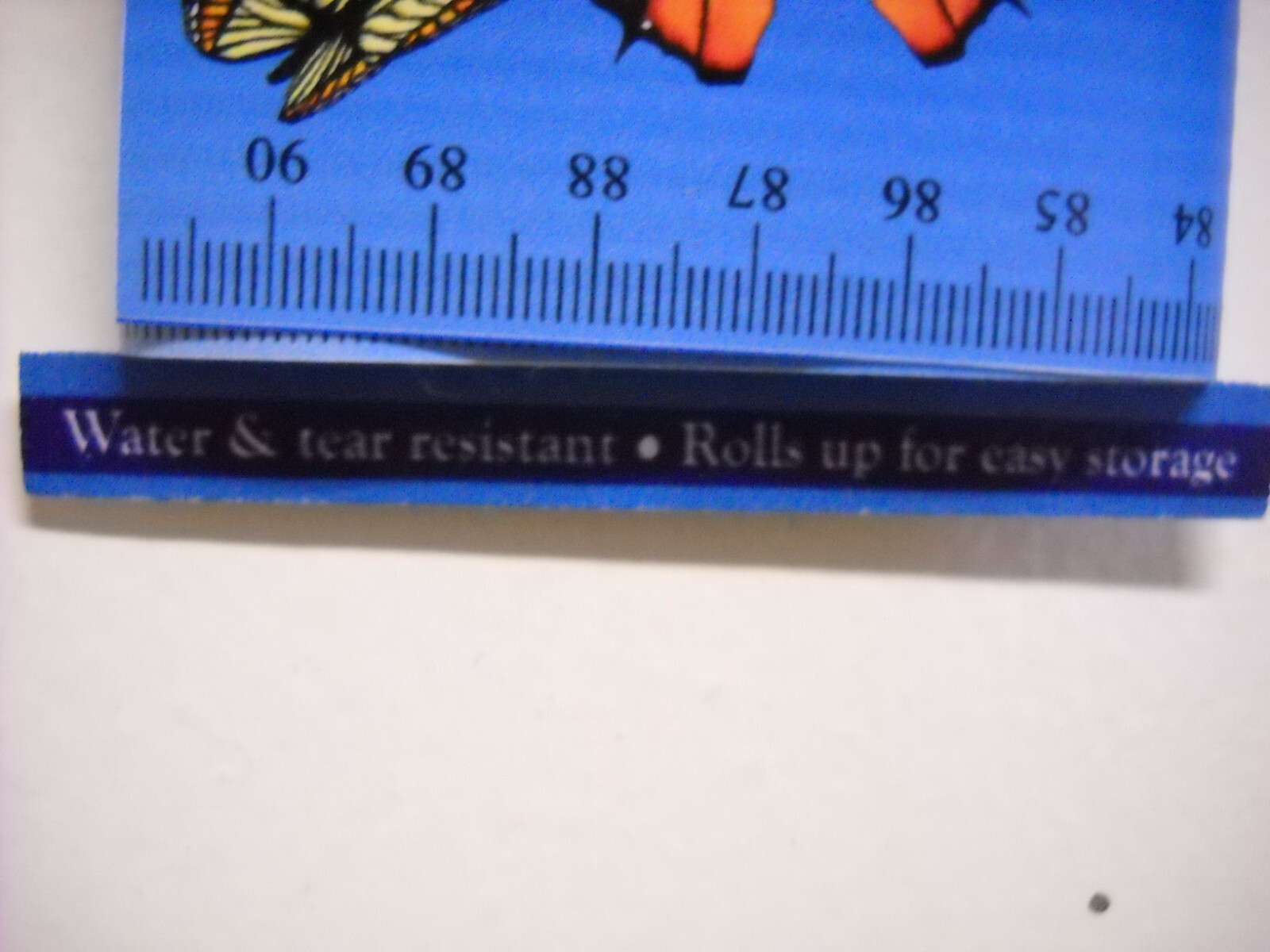 AGI Butterflies Roll Up Ruler 36″ Linear Liquids Dry Water Tear Resistant