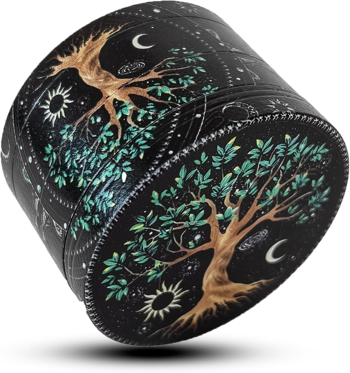 Herb Grinder 4-Piece 2.5 inch Large Metal Tobacco Crusher Colorful Magnetic TREE