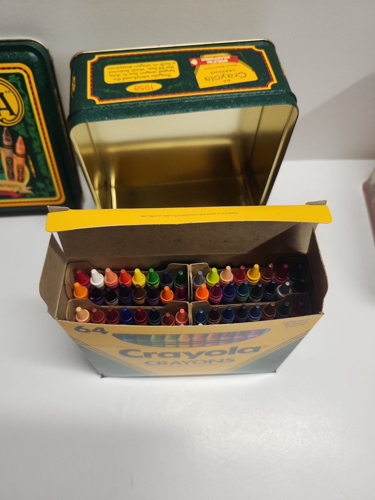 Crayola Crayons Vintage Tins & Crayons – Lot of 4 Collectors Edition Tins & More