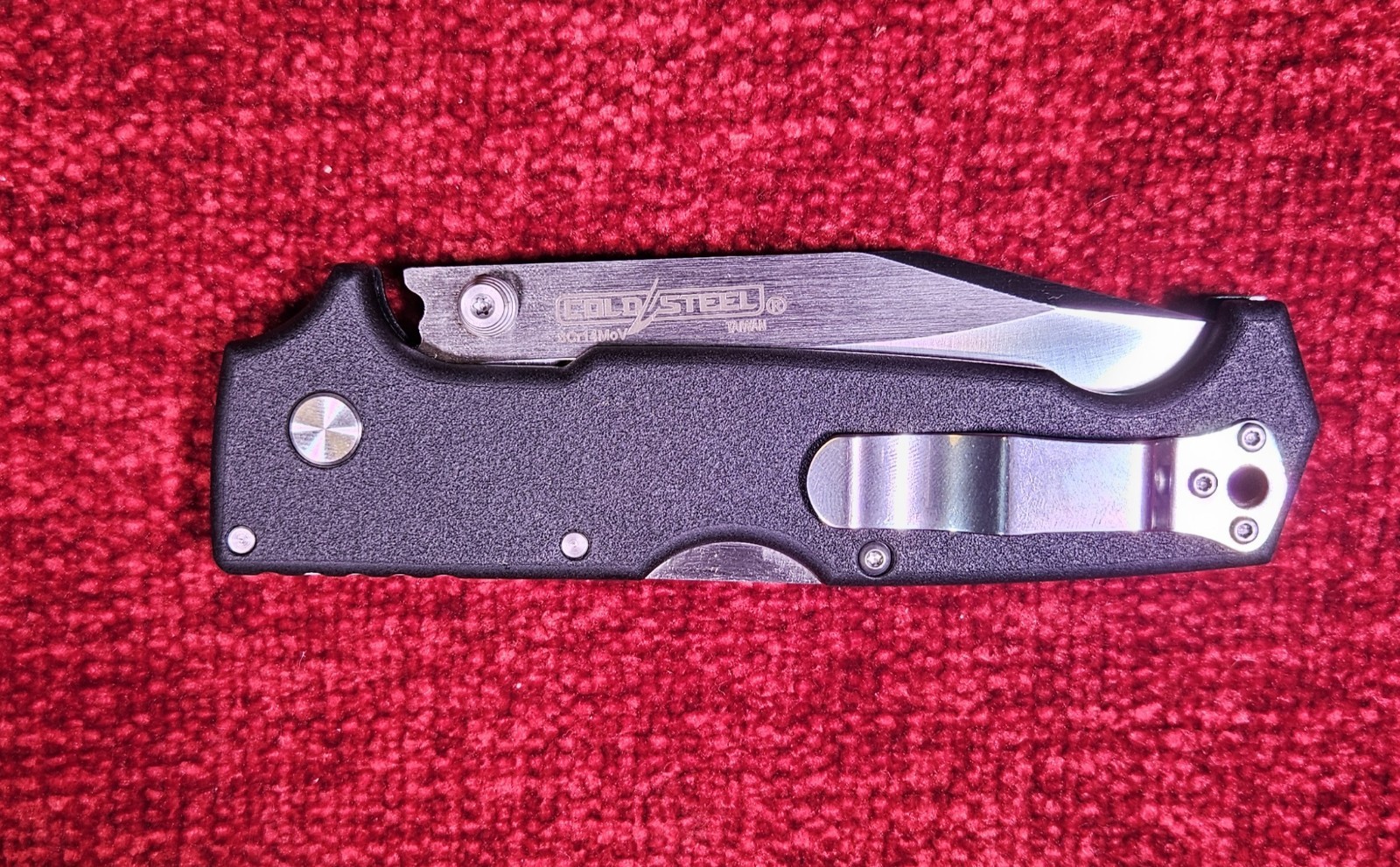 COLD STEEL SR1 Lite 4″ Blade Pocket Knife, Griv-Ex Handle, Tactical Tri-Ad, EDC
