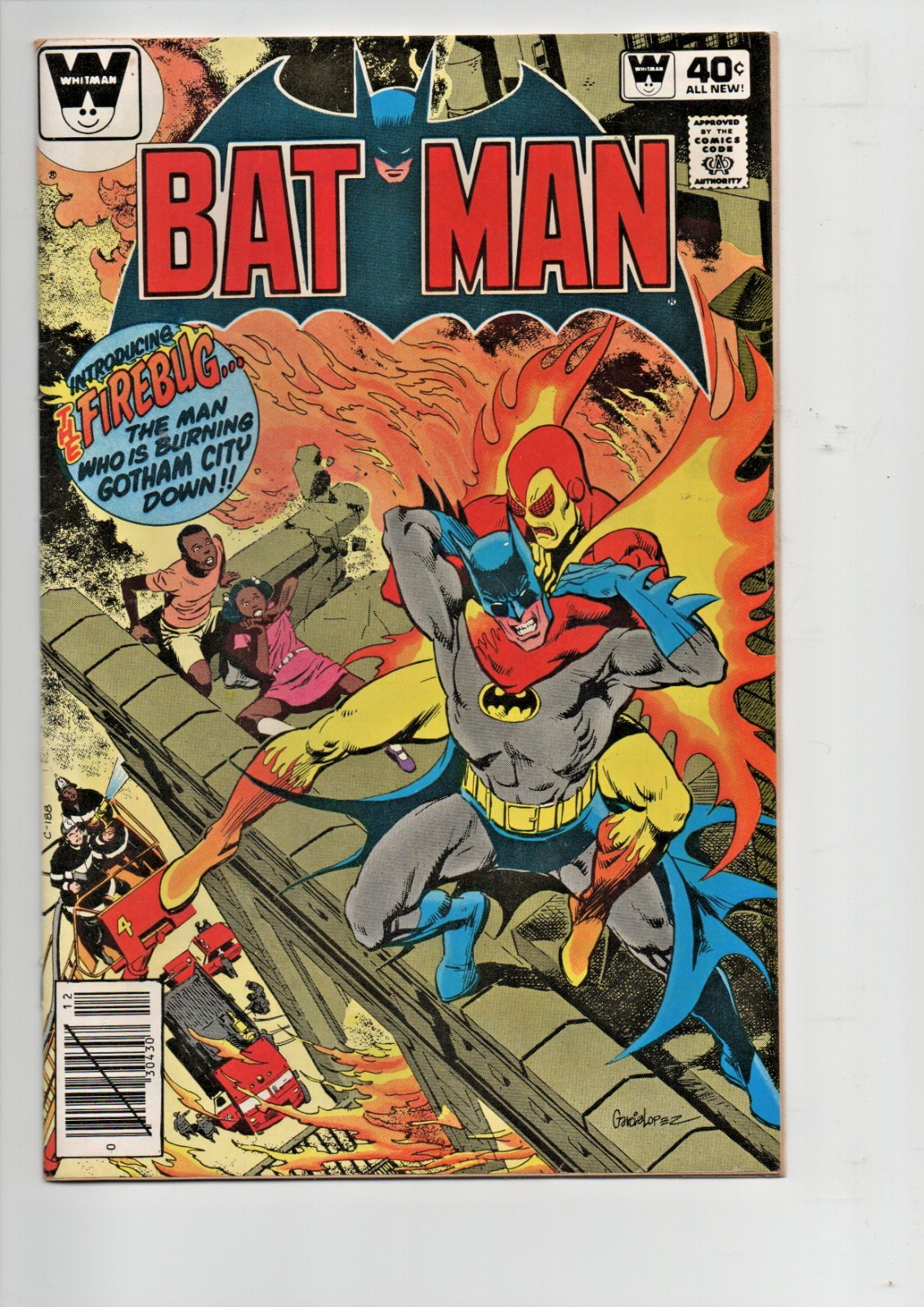 Batman #306 & #318 DC Comics 1979 Two Issues Whitman Variants 1st Firebug VF-