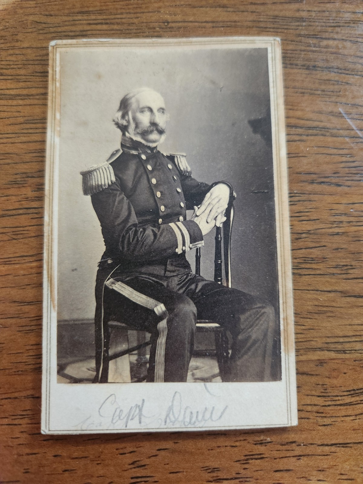 carte de visite (CDV) photograph featuring Rear Admiral Charles Henry Davis