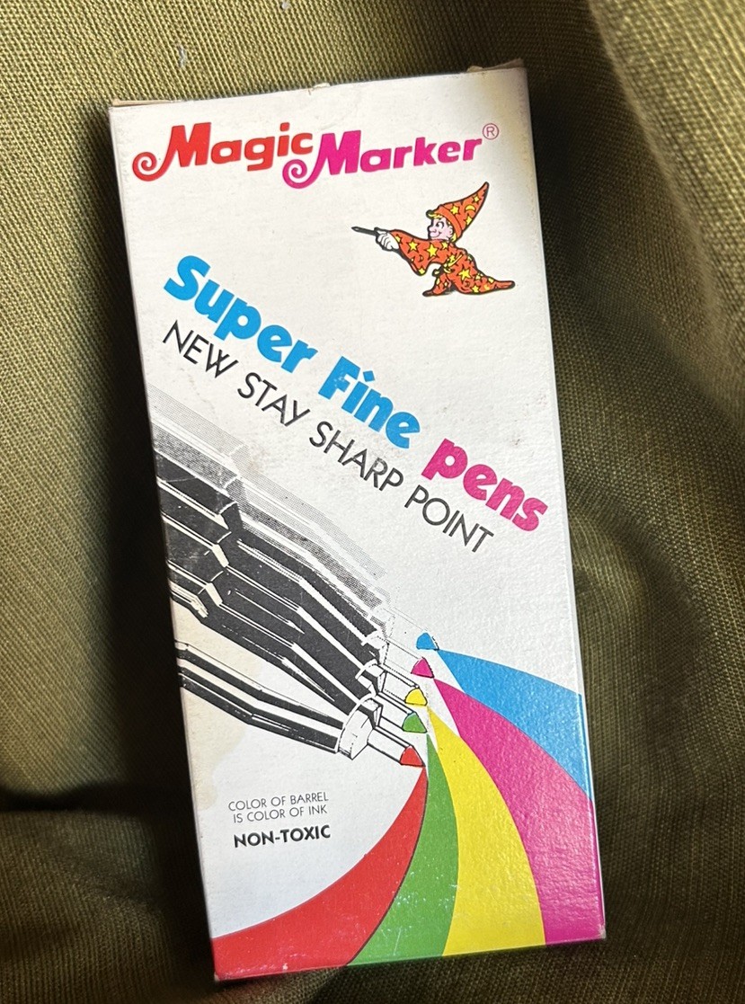Vintage Magic Marker Pen Box Of 10 1970’s