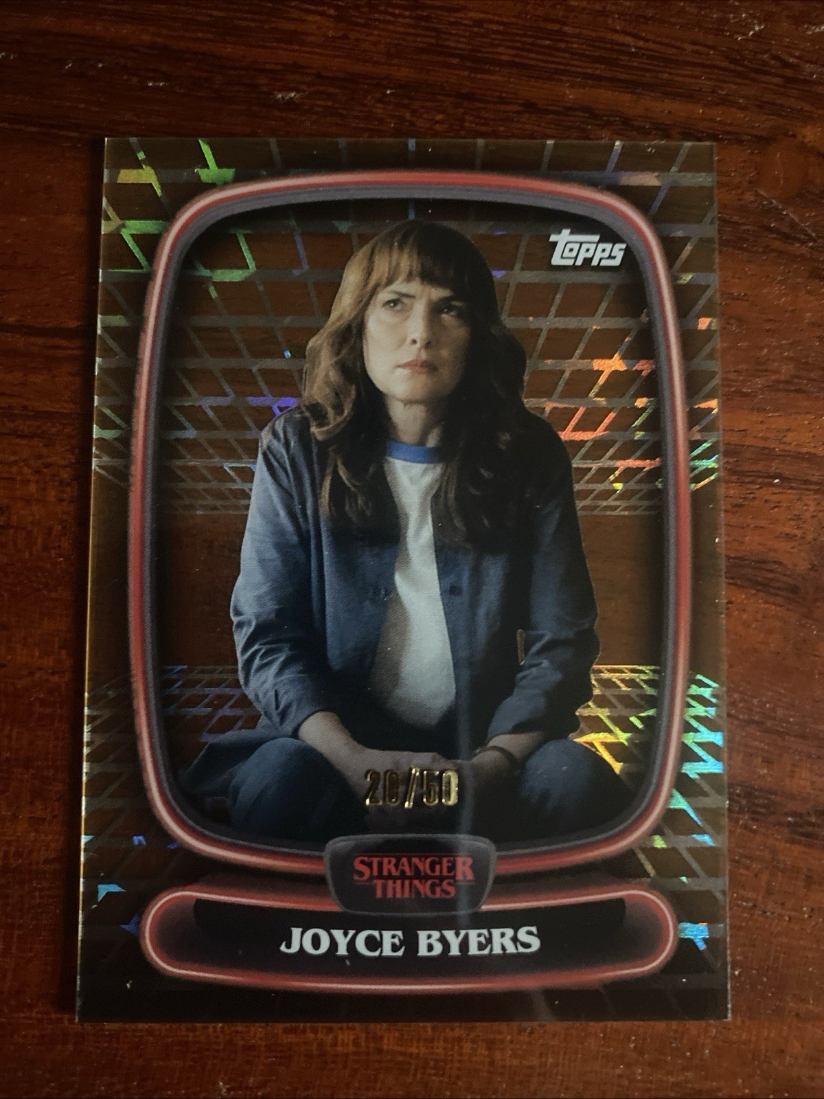 JOYCE BYERS 2025 TOPPS HIGH TEK STRANGER THINGS GOLD #/50