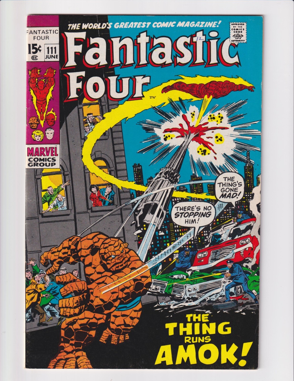 FANTASTIC FOUR #111 MARVEL 1971 PETER PARKER & HULK APPEARANCE JOHN ROMITA