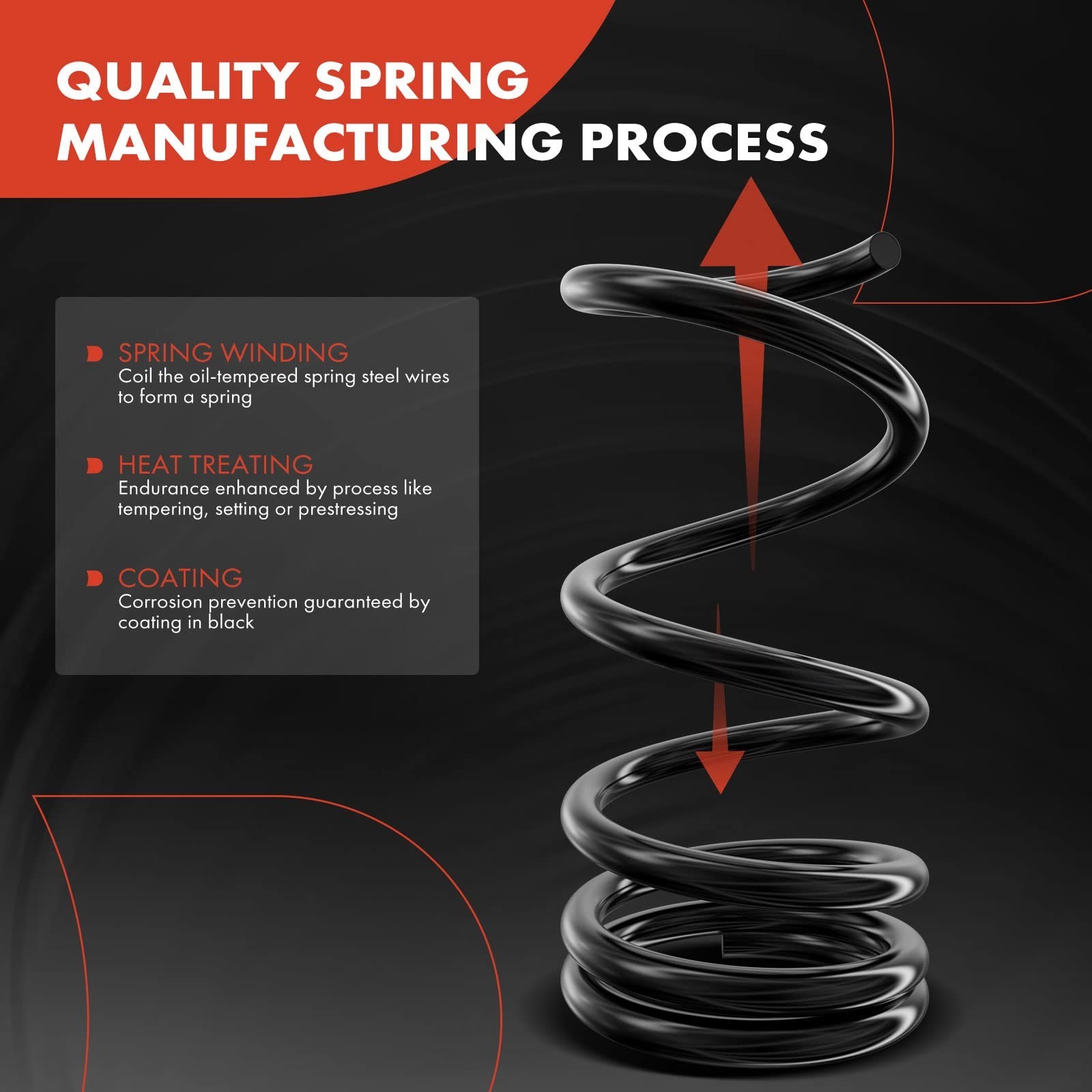 A-Premium Front Coil Springs Compatible with Chevrolet Malibu, Camaro, Monte …
