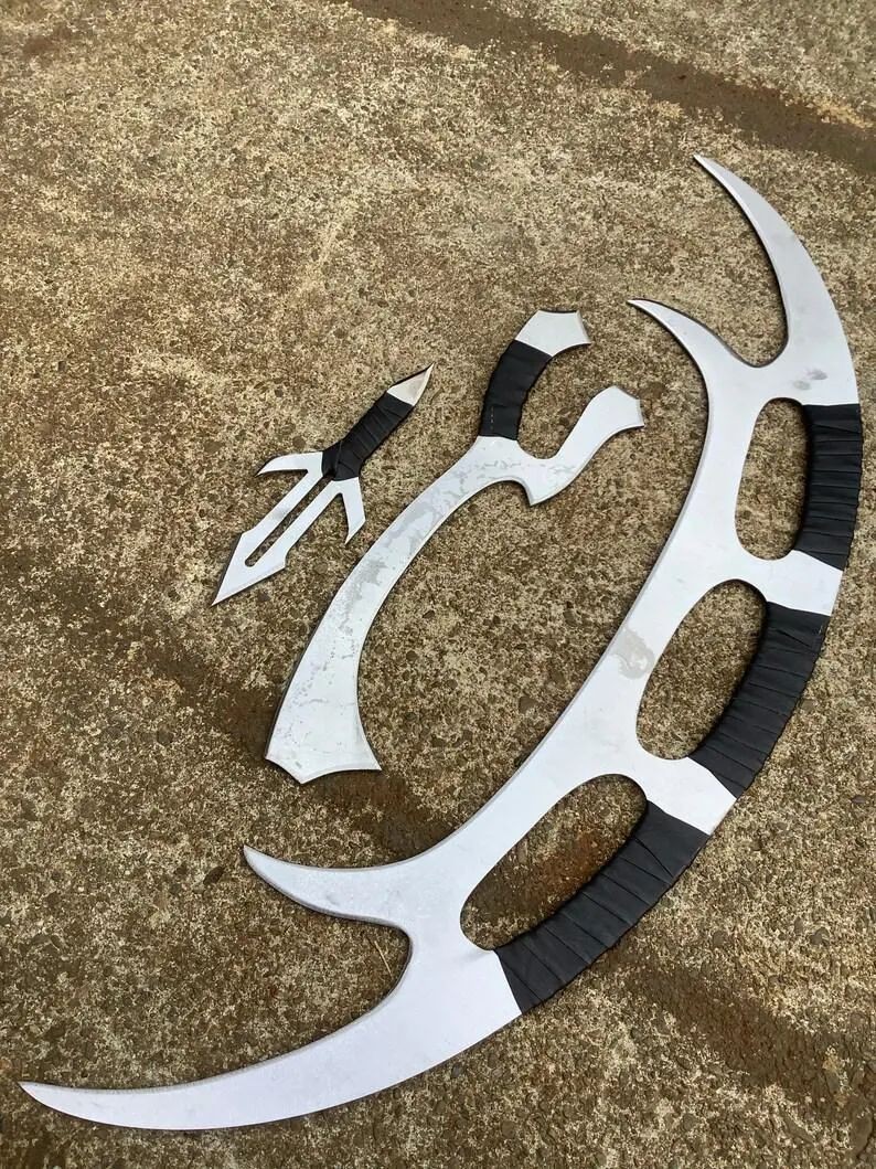 Klingon Bat’leth,Mek’leth & D’k Tahg Replica Set–Stainless Steel Cosplay Display