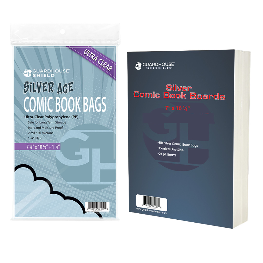 10 Silver Age Comic Bags & Boards 24pt Acid-Free Archival Quality Storage Set