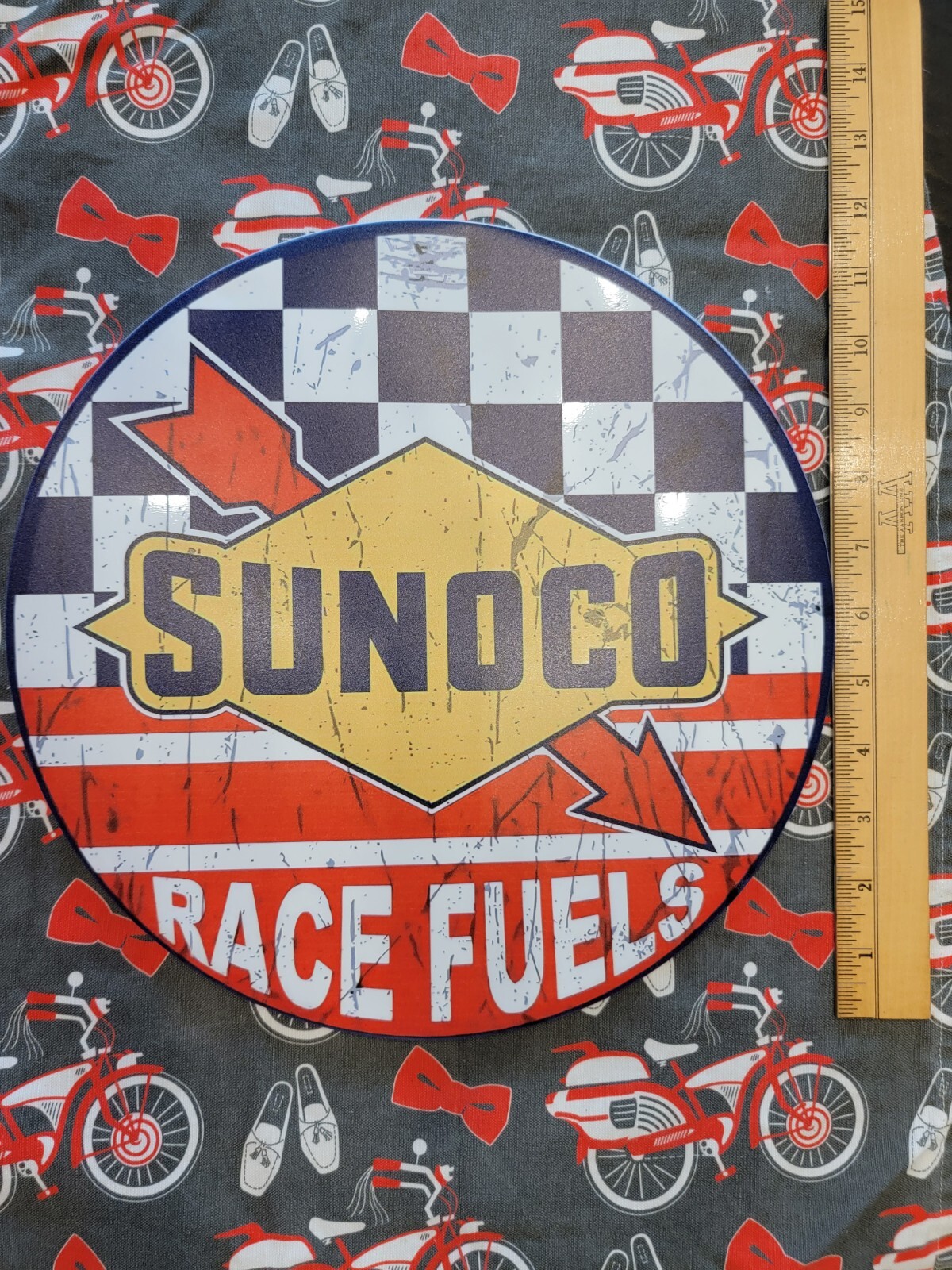 Sunoco Race Fuels Metal Tin Sign Gas Station Garage Mancave Automotive Car ⛽️