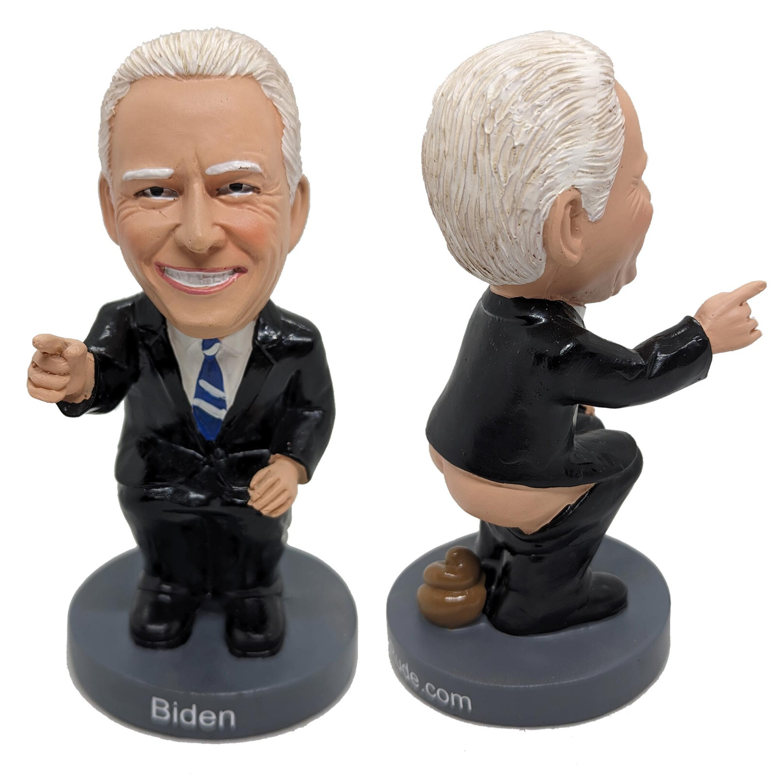 Slidin’ Biden Caganer Pooper Figurine Bobblehead Guy
