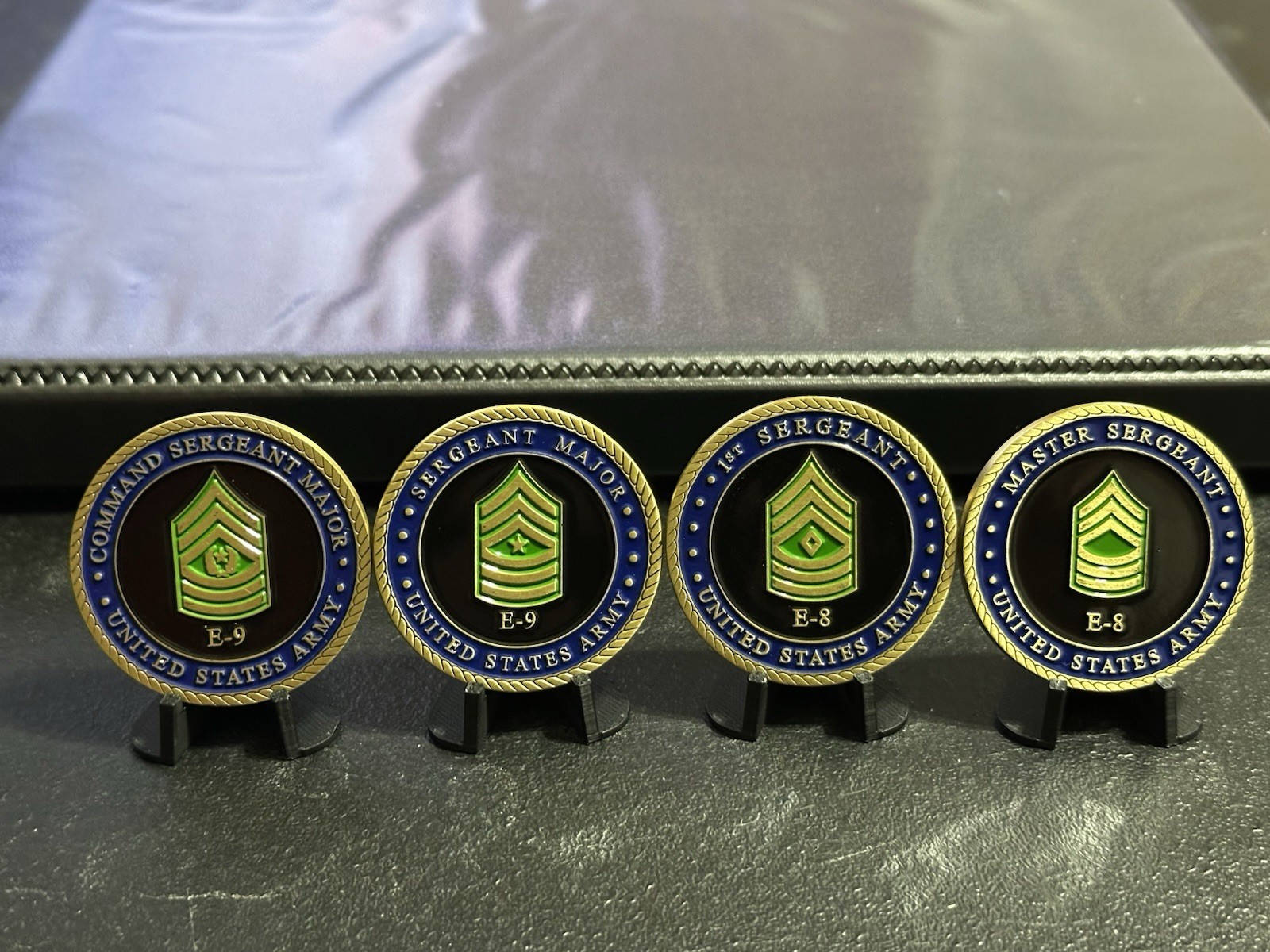 US Army Senior Enlisted Ranks Challenge Coins