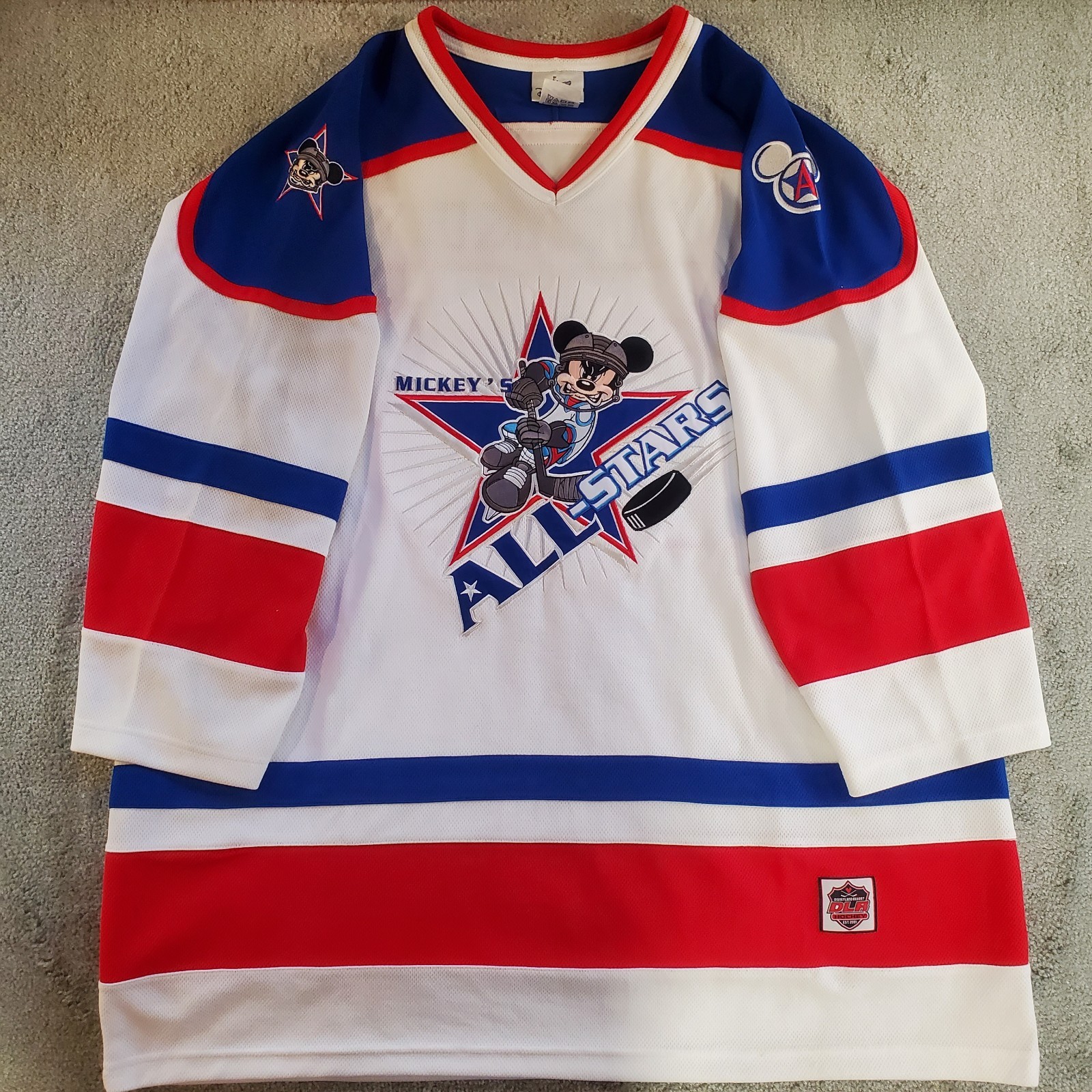 Vintage Mickey’s All Stars Hockey Jersey XL #28 Disneyland Resort 1928 Throwback
