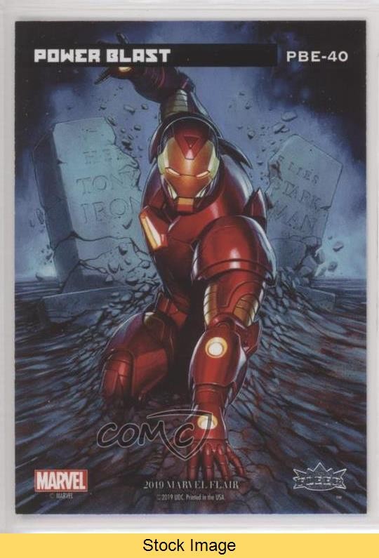 2019 Flair Marvel e-Pack Power Blast Iron Man #PBE-40 READ h8p