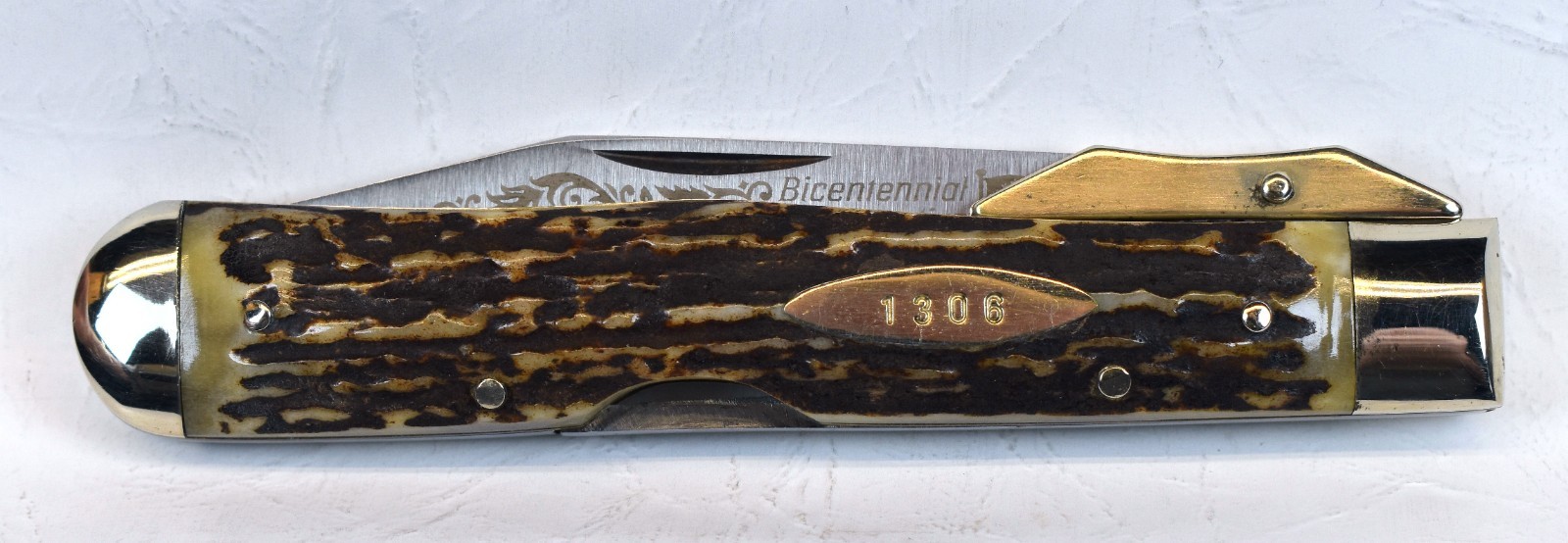 ROBERT KLAAS KISSING CRANE SOLINGEN GERMAN STAG SWING GUARD LOCK BACK KNIFE 1976