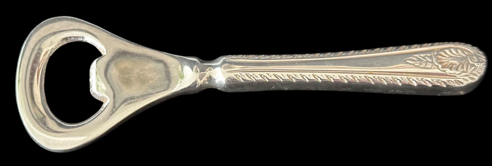 Vintage Silver Plate Ornate Art Deco Style Bottle Opener (5-3/4 in. x 1-3/4 in.)