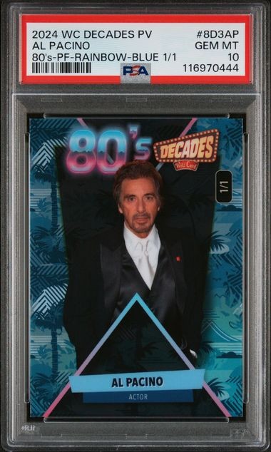 2024 WILD CARD DECADES NATIONAL 80’S #8D3AP AL PACINO 80’s-PF 1/1 psa 10 proof