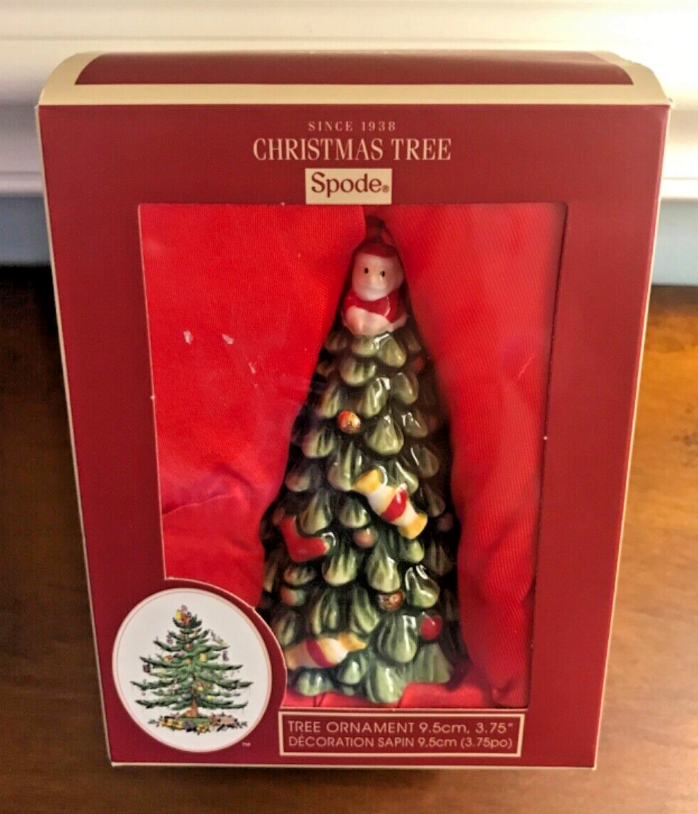 Spode Christmas Tree Ornament 3.75″ Tall Ceramic