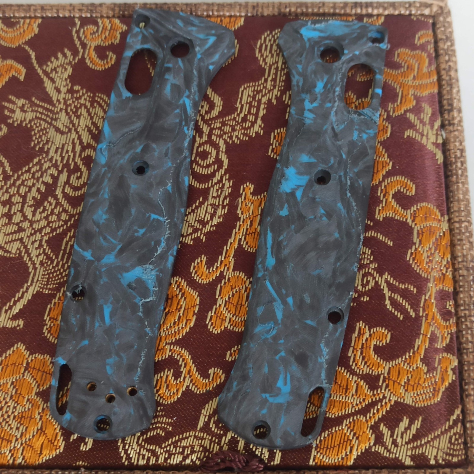 1 Pair Custom Made 3K Carbon Fiber Handle Scales For Benchmade Bugout 535