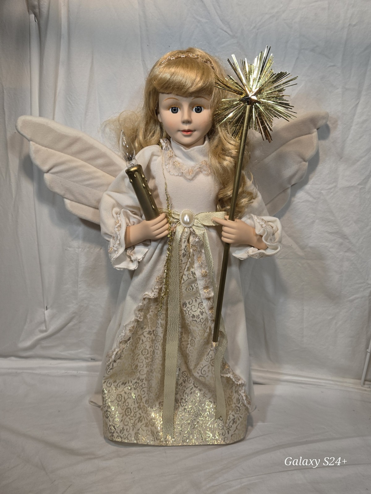 VTG Telco Animated Motionette Christmas Angel 21″ Lighted Motion RARE ORIGINAL