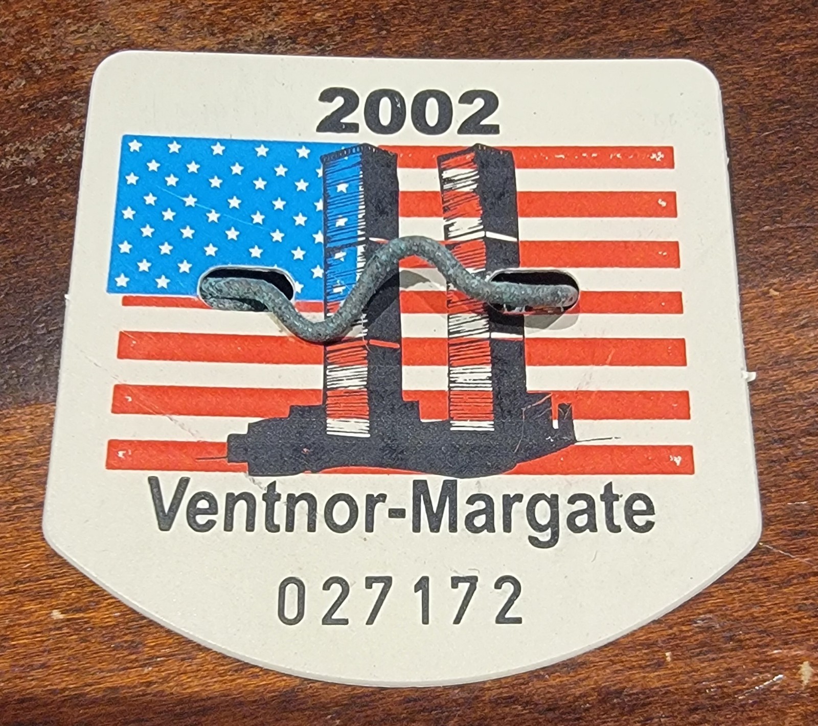 2002 Ventnor-Margate Beach Tag Badge