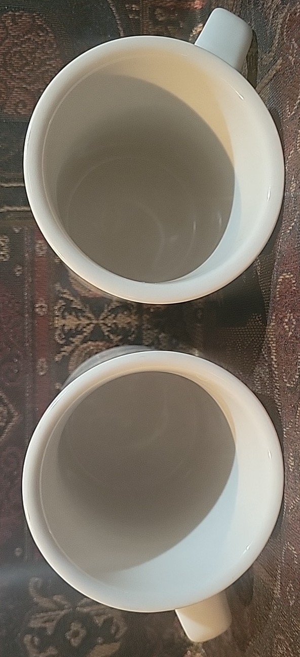 Vintage IHOP Delco Coffee Mug Restaurant Ware Blue & White House of Pancakes x4