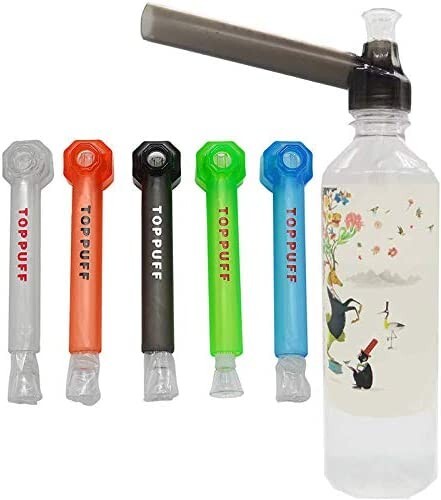 5 Packs Random Colors Portable Hookah Bottle Water Glass Bong Filer