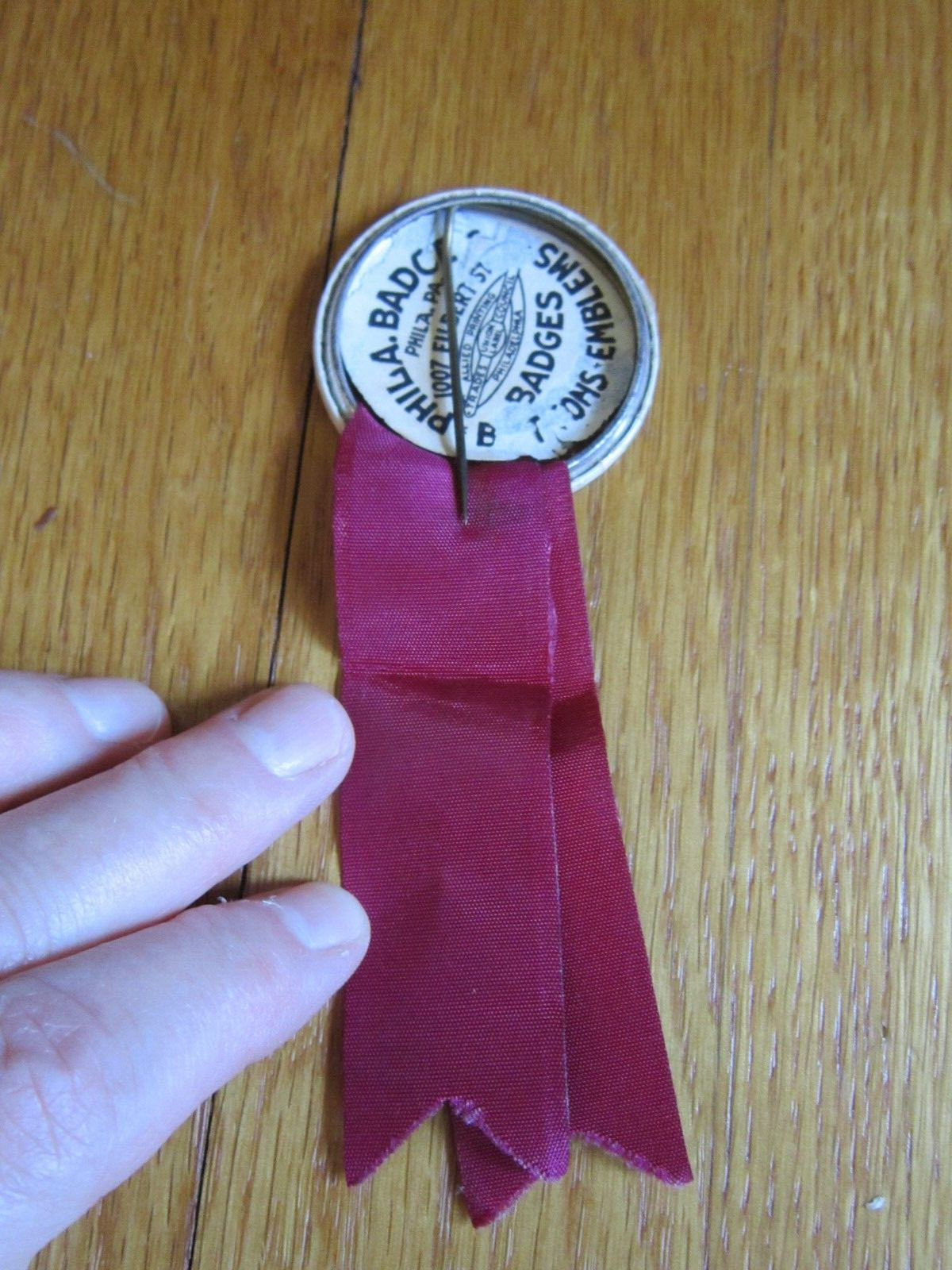 Vtg Auburn NY High School Pinback Button Spirit of 1976 Maroon & White Button