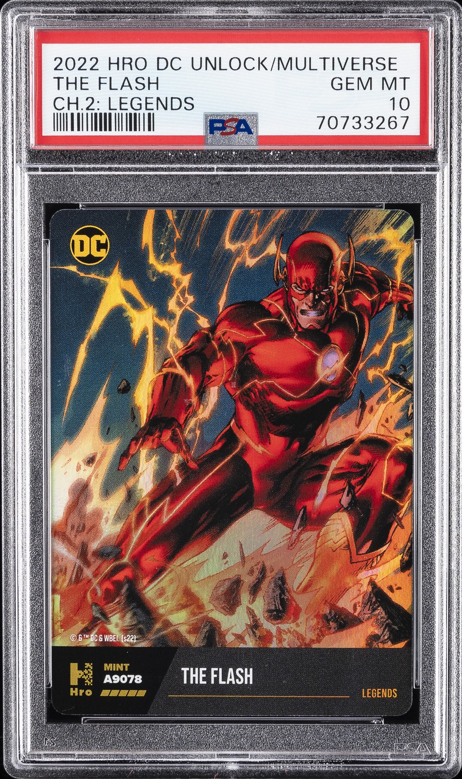 2022 HRO DC UNLOCK THE MULTIVERSE CHAPTER 2 LEGENDS THE FLASH PSA 10