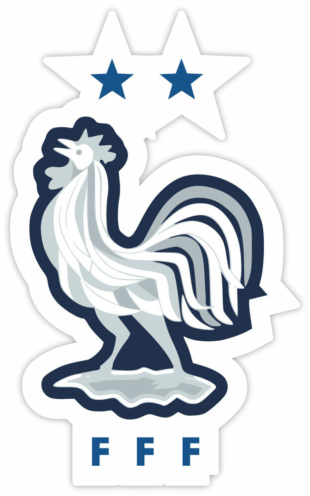 France team national football seal FFF sticker decal 3″ x 5″