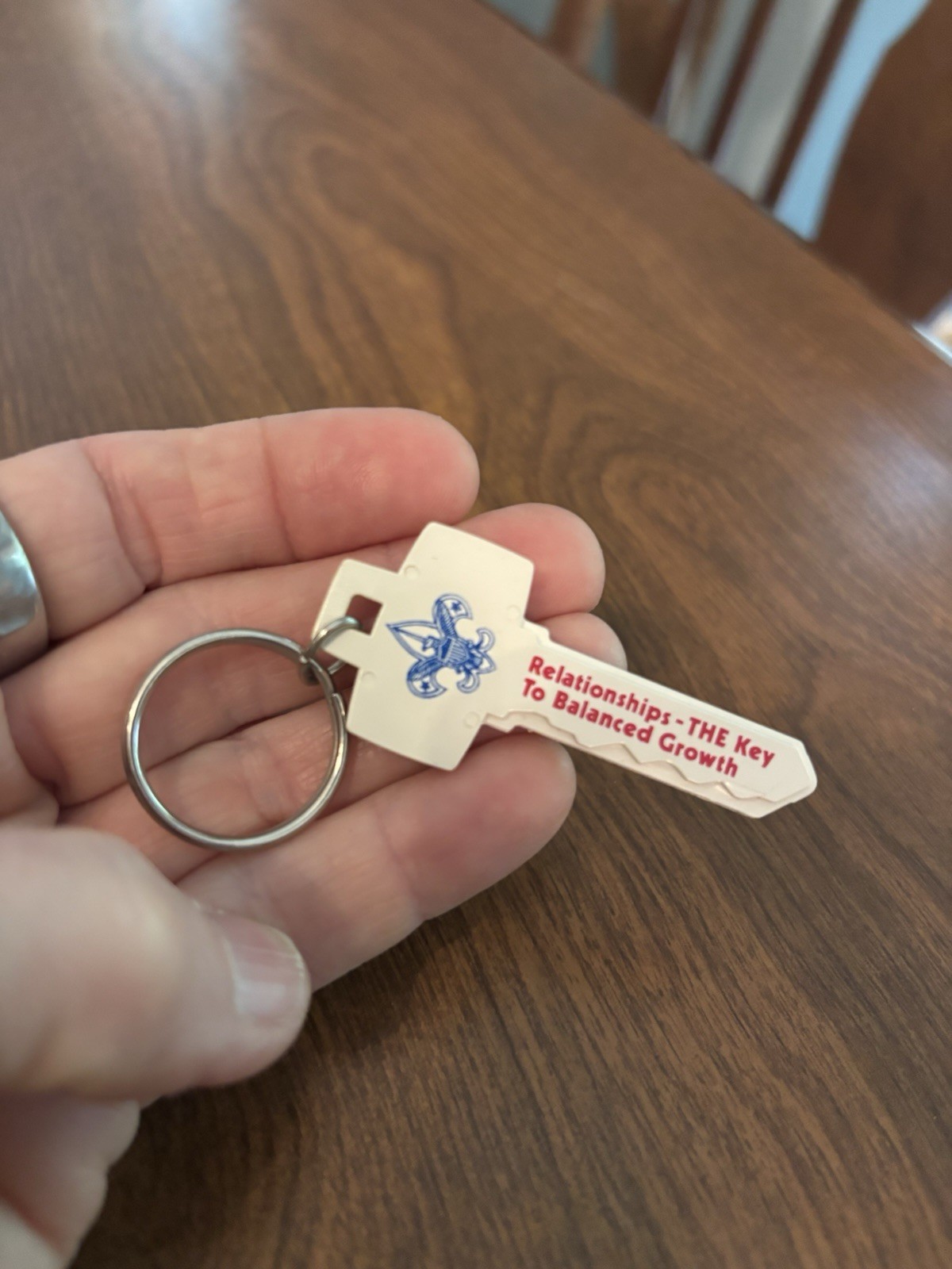 Vintage 1980s BSA Relationships- The Key to Balanced Growth Plastic Key & Ring