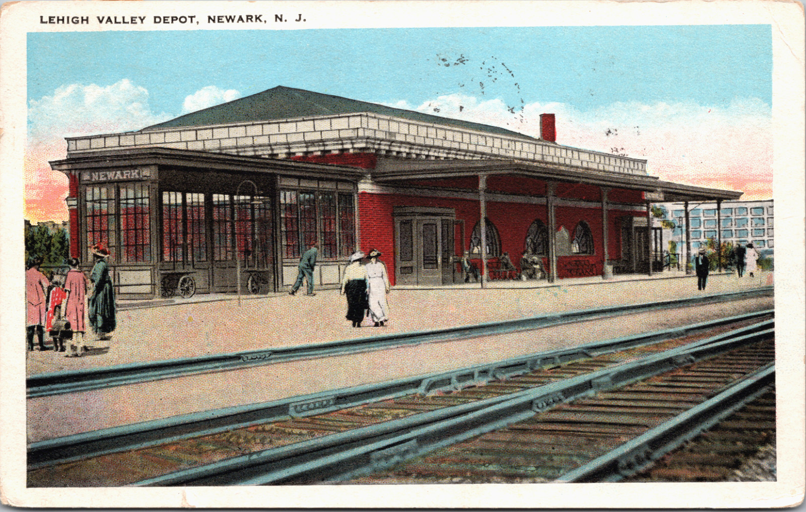 Railroad Station Lehigh Valley Newark NJ Edwardian Women Men Children Clothing