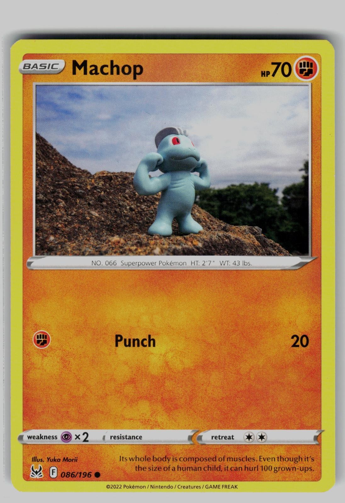 Machop 086/196 Common Lost Origin Pokemon Near Mint