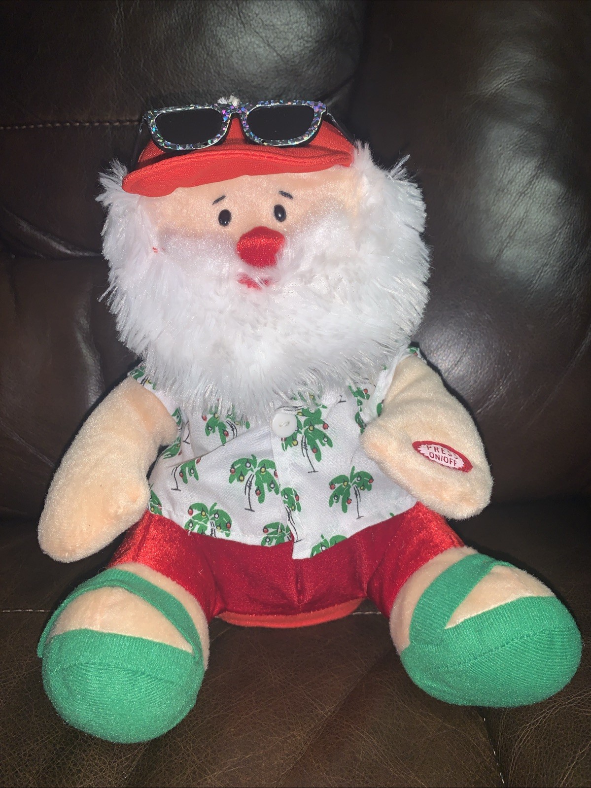 Hugfun Hawaiian Santa Claus Singing Animated Plush Christmas Works