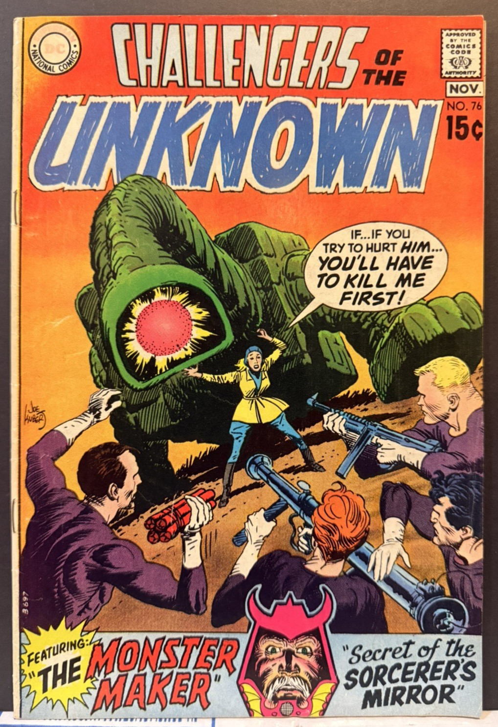 CHALLENGERS OF THE UNKNOWN #76 (DC 1970) Kirby, Wood art, Joe Kubert Cvr • FN