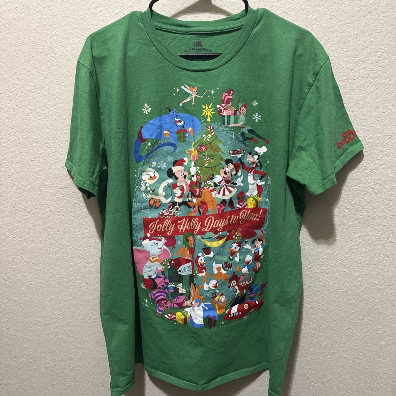 Disney World 2023 Jolly Holly Days Shirt Mickey And Friends Christmas Sz 2XL