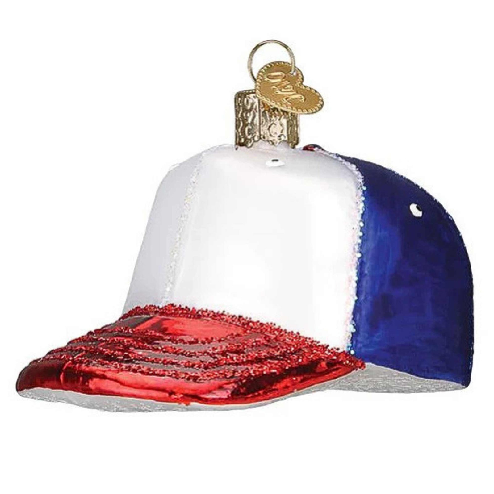 Old World Christmas 2.00In Baseball Cap, Glass, Fashion Essential 32448