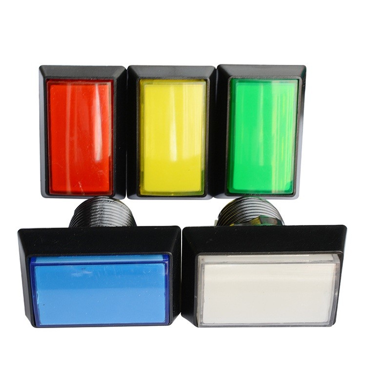 30*50mm Arcade Square Rectangle Buttons LED Push Illumilated W/ Microswitch