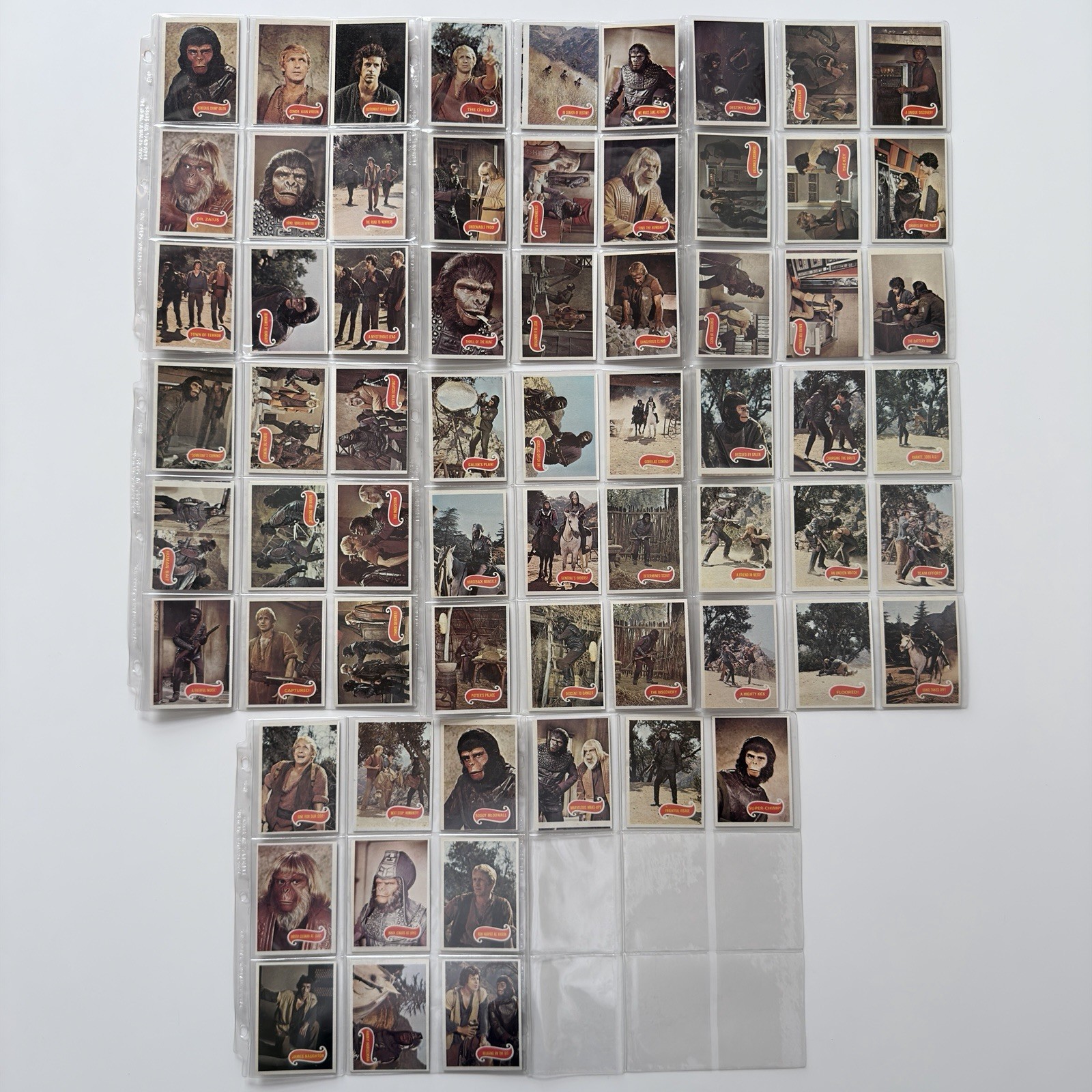 1967 Apjac Planet of the Apes Collector Card Complete Set 1-66 CLEAN/MT
