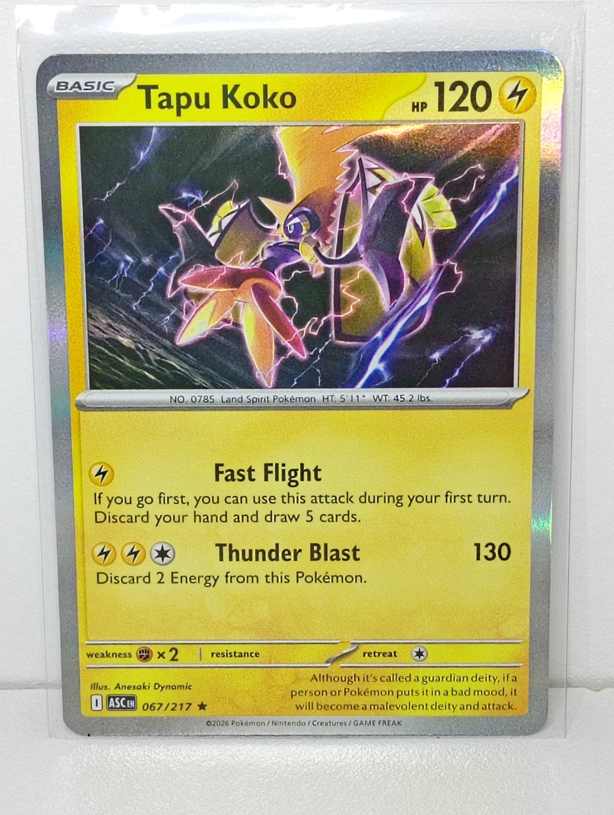 Tapu Koko 067/217 Ascended Heroes [2026] NM Holo