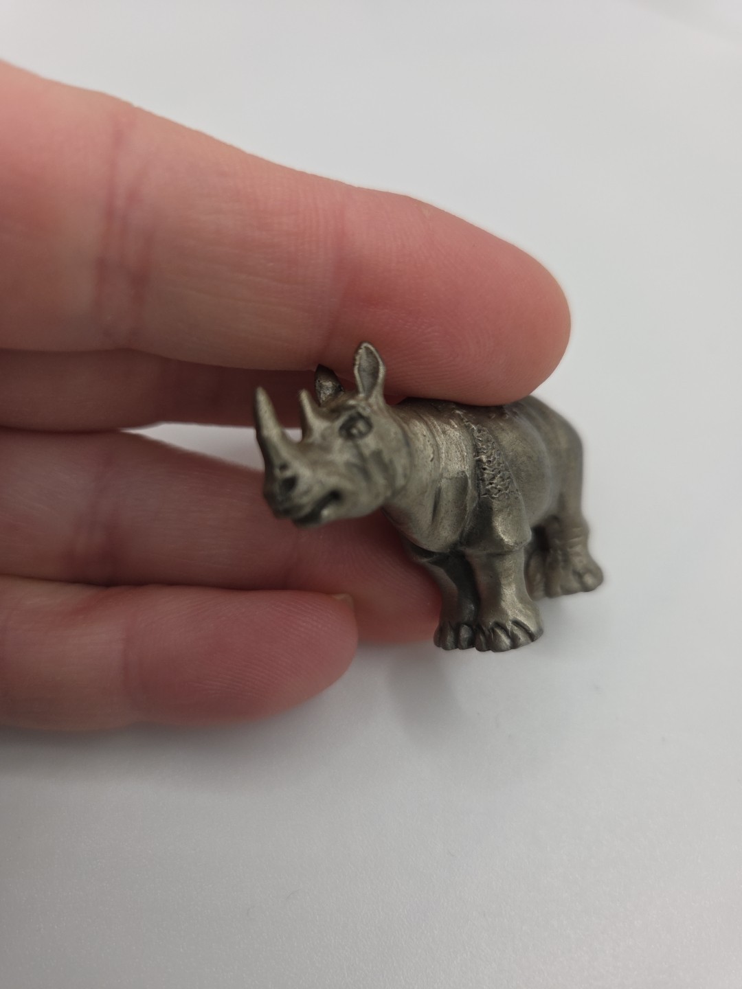 Hudson Pewter Noah’s Ark Collection Rhinoceros #2219 Figure 1981 Rhino USA