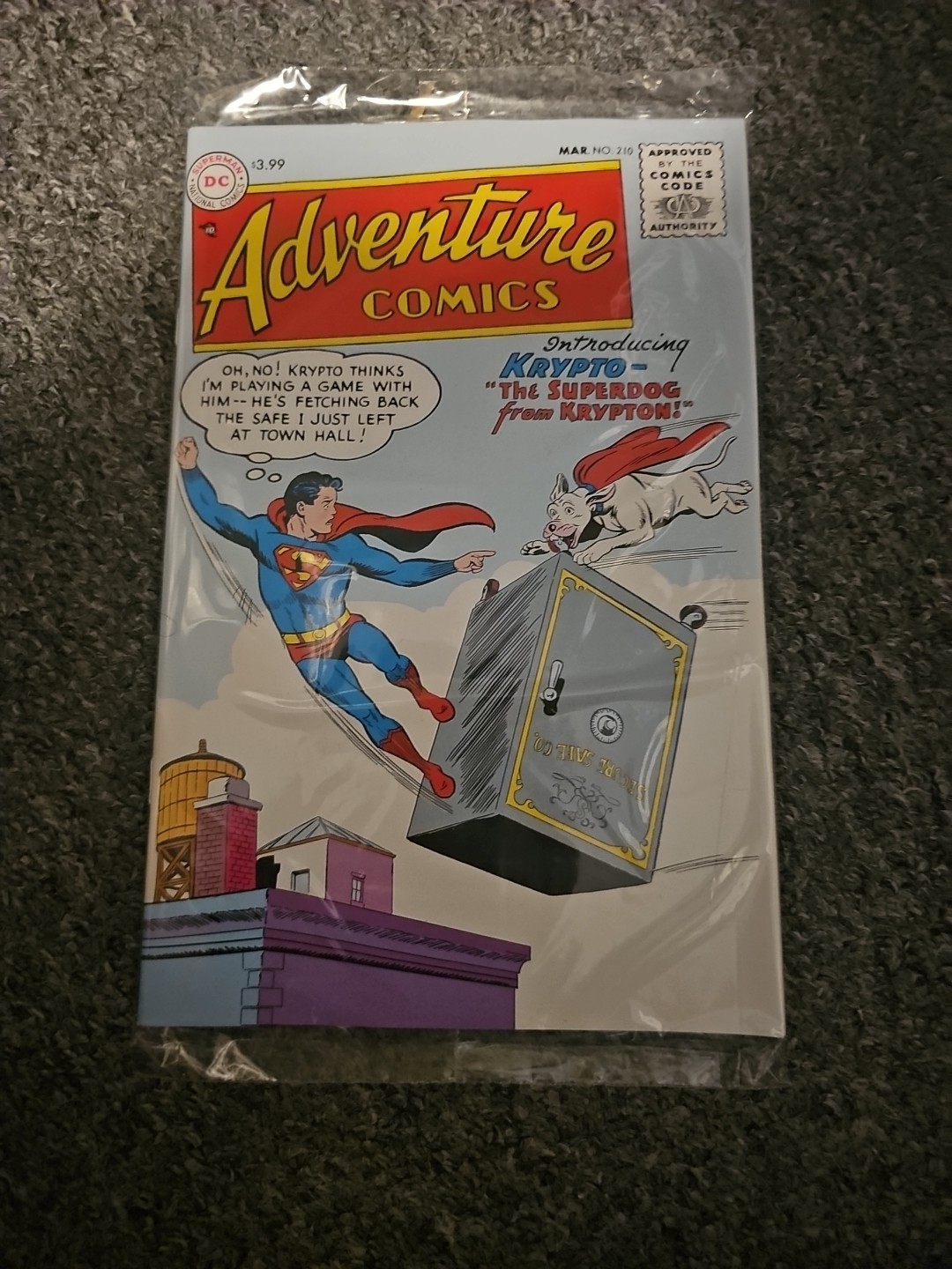 ADVENTURE COMICS 210 FACSIMILE “KRYPTO’S GLDN BISCUIT” SWEEPSTAKES Sealed